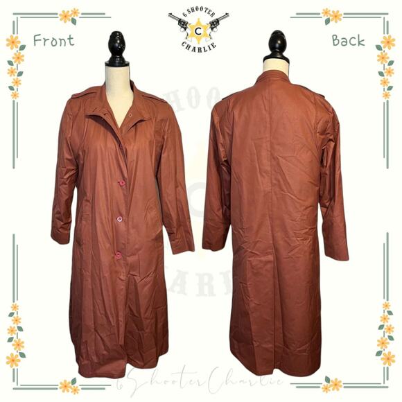 Vintage London Fog Maincoats Dusty Red Cotton/Poly With Removable Lining 12 Reg - Picture 1 of 7